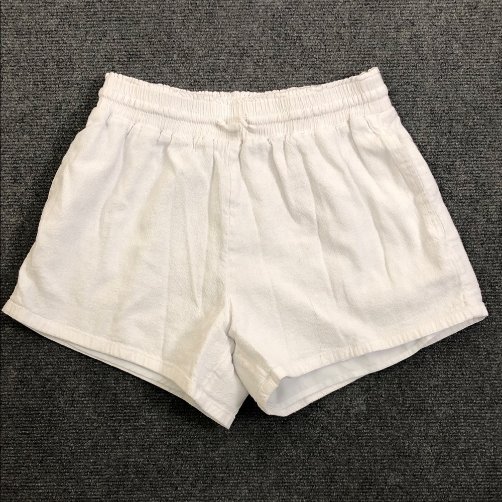 Abercrombie Kids White Casual Shorts Cotton Linen Blend (K1)